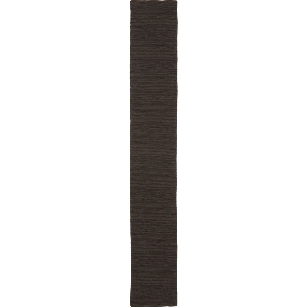 Johnstons Of Elgin Textured Broken Stripe Cashmere Scarf In Brown