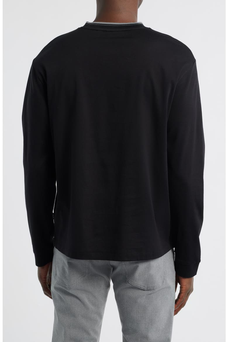 Talley Cotton Crewneck Top, Alternate, color, BLACK