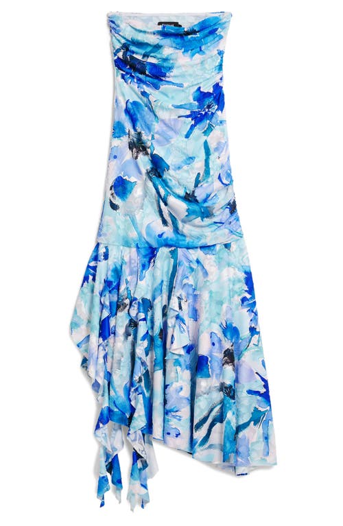 Desigual Ruffle Shirred Dress In Brown
