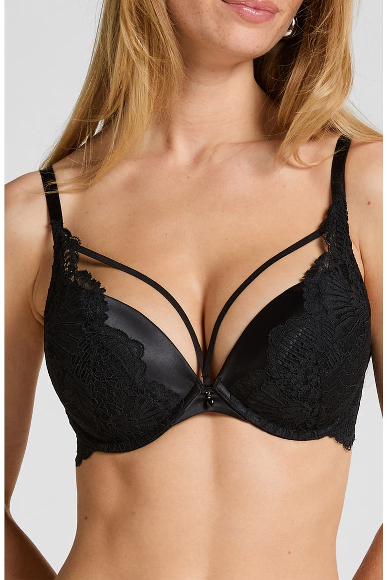 Whitney Padded Underwired Maximizer Bra, Main, color, CAVIAR