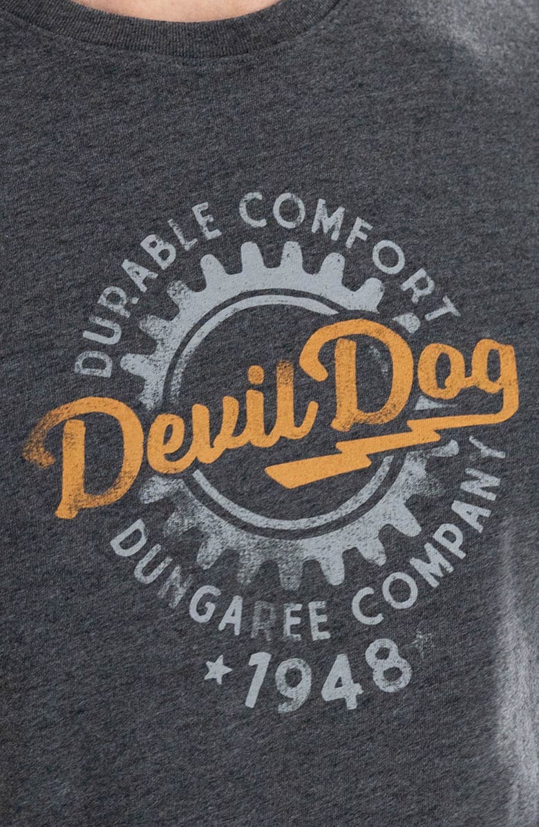 Devil-Dog Dungarees Gear Graphic T-Shirt, Alternate, color, Dark Heather Grey