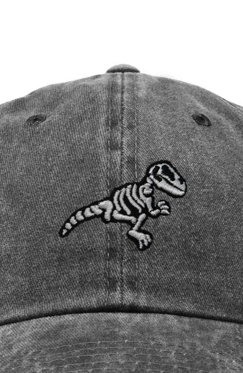 Dalix Fossil Embroidered Outdoor Hat In Washed Black