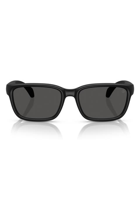 55mm Polarized Rectangle Sunglasses