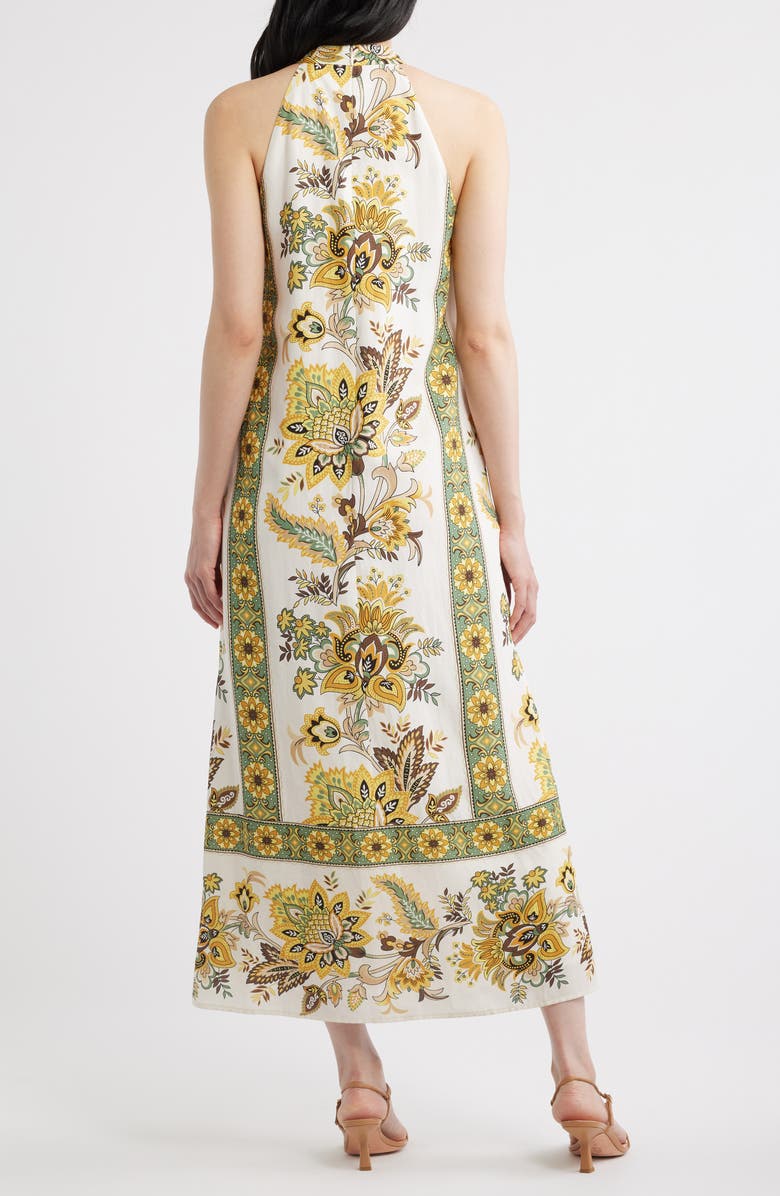 Elie Tahari The Athena Print Sleeveless Maxi Dress, Alternate, color, Sunray Floral Print