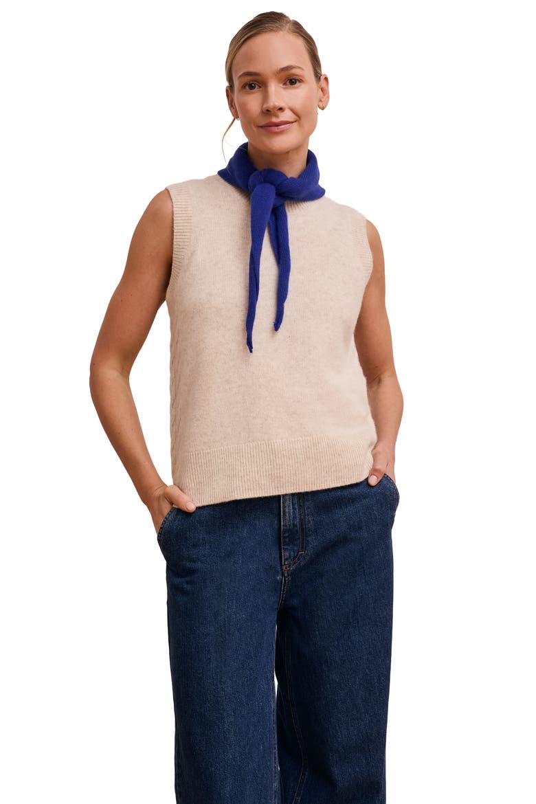 Cable Detail Tank, Alternate, color, Oatmeal