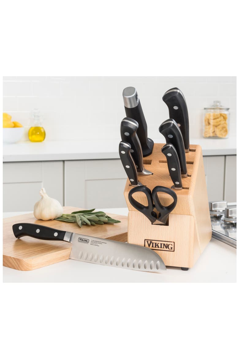 Professional 7-Piece Knife Block Set, Alternate, color, STAINLESS STEEL