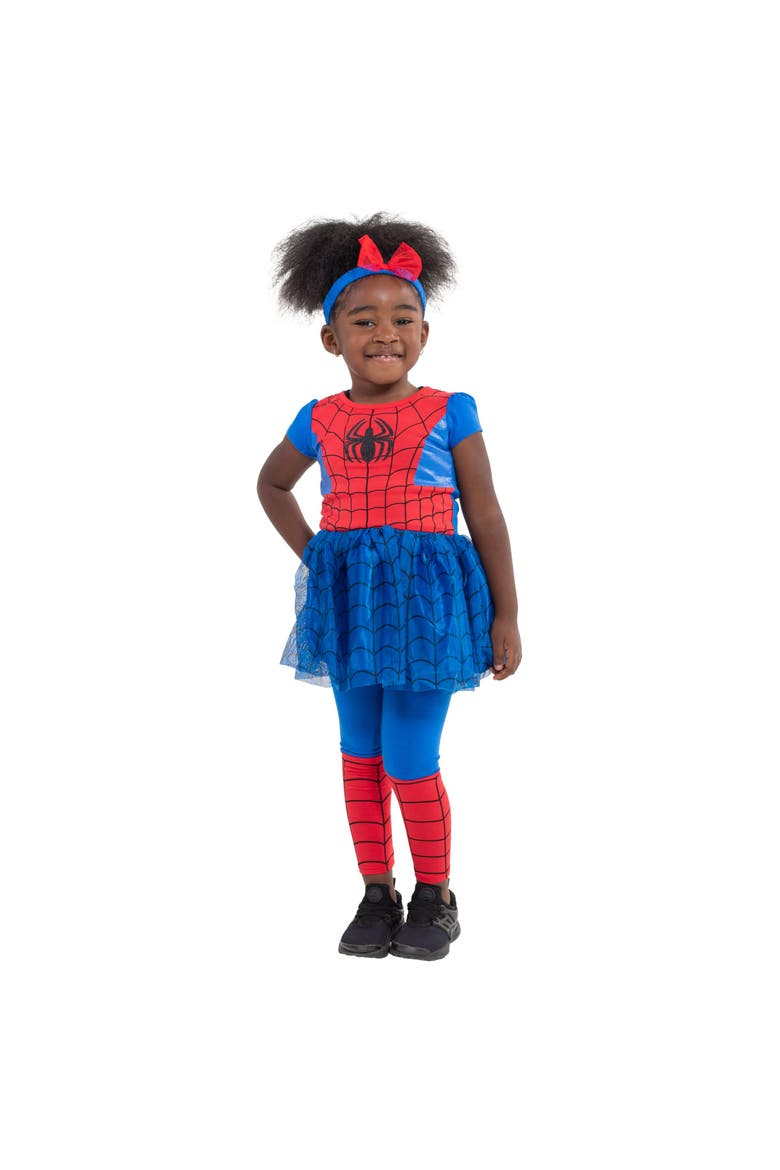 Spider-Man Tutu Dress and Leggings Set, Alternate, color, Spider Man Red Blue