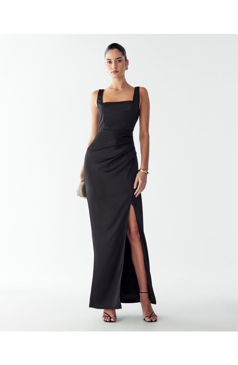 WILLA Detroit Maxi Dress, Alternate, color, Black