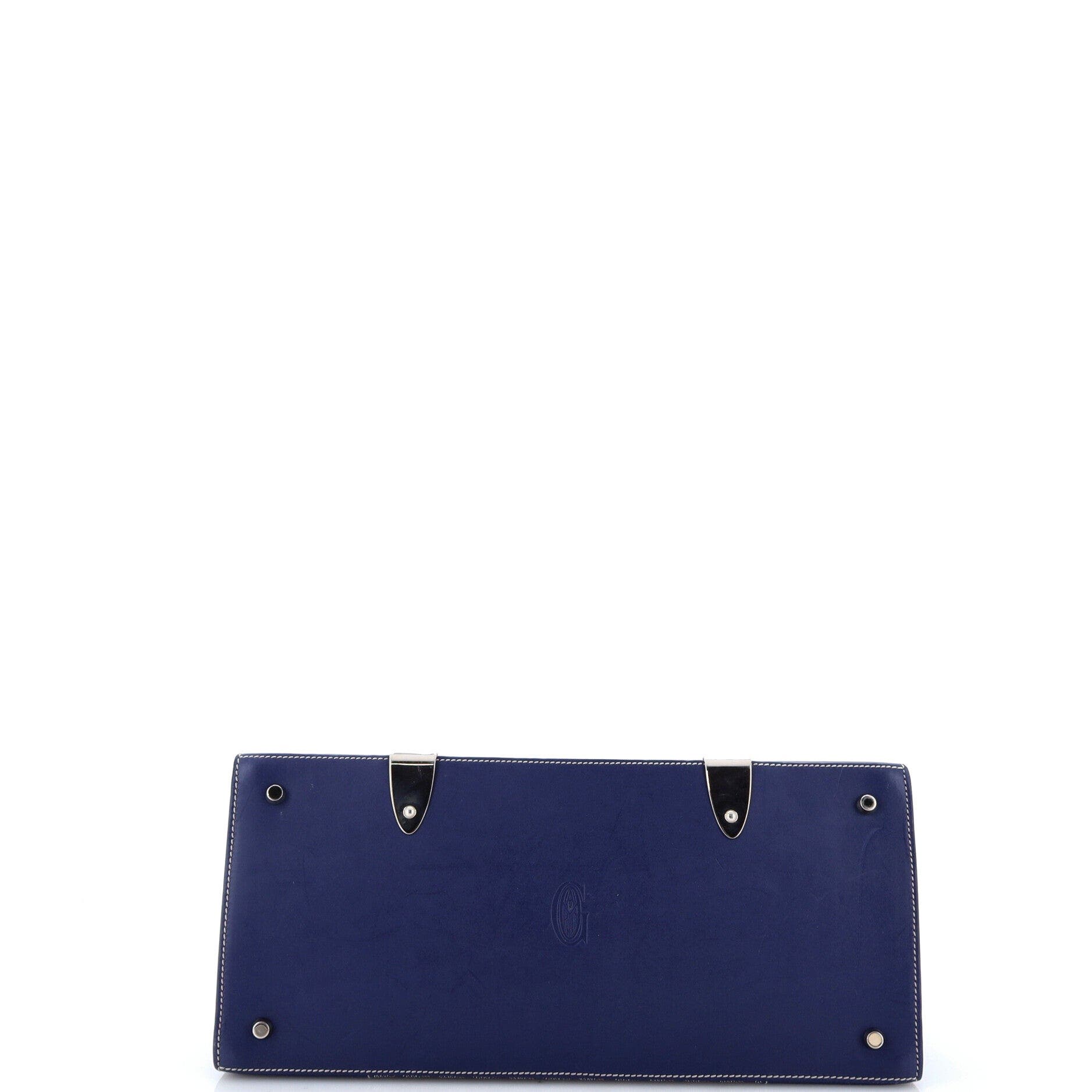 Saigon Top Handle Bag Coated Canvas with Leather MM, Alternate, color, Blue