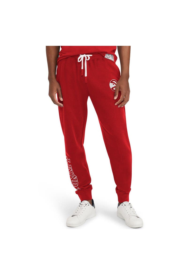 Men's Tommy Jeans Red Atlanta Hawks Carl Bi-Blend Fleece Jogger Pants, Main, color, Red