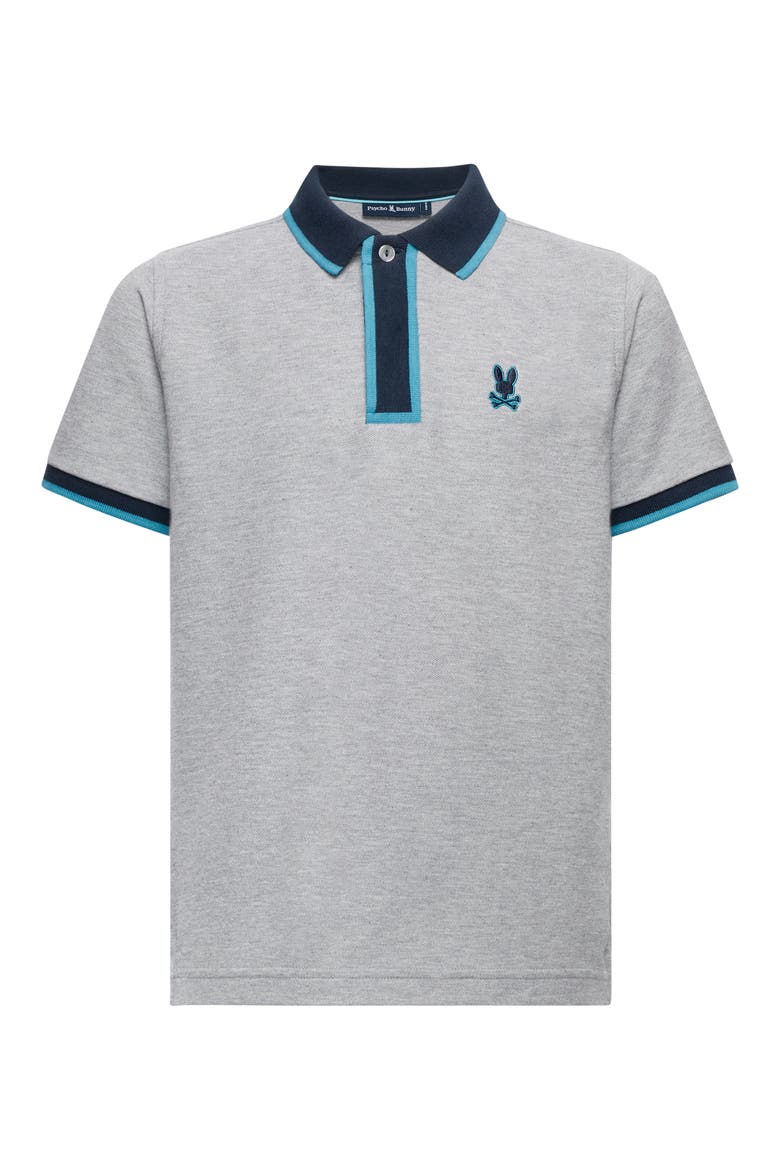 Kids' Rico Pima Cotton Piqué Polo, Main, color, HEATHER ASH