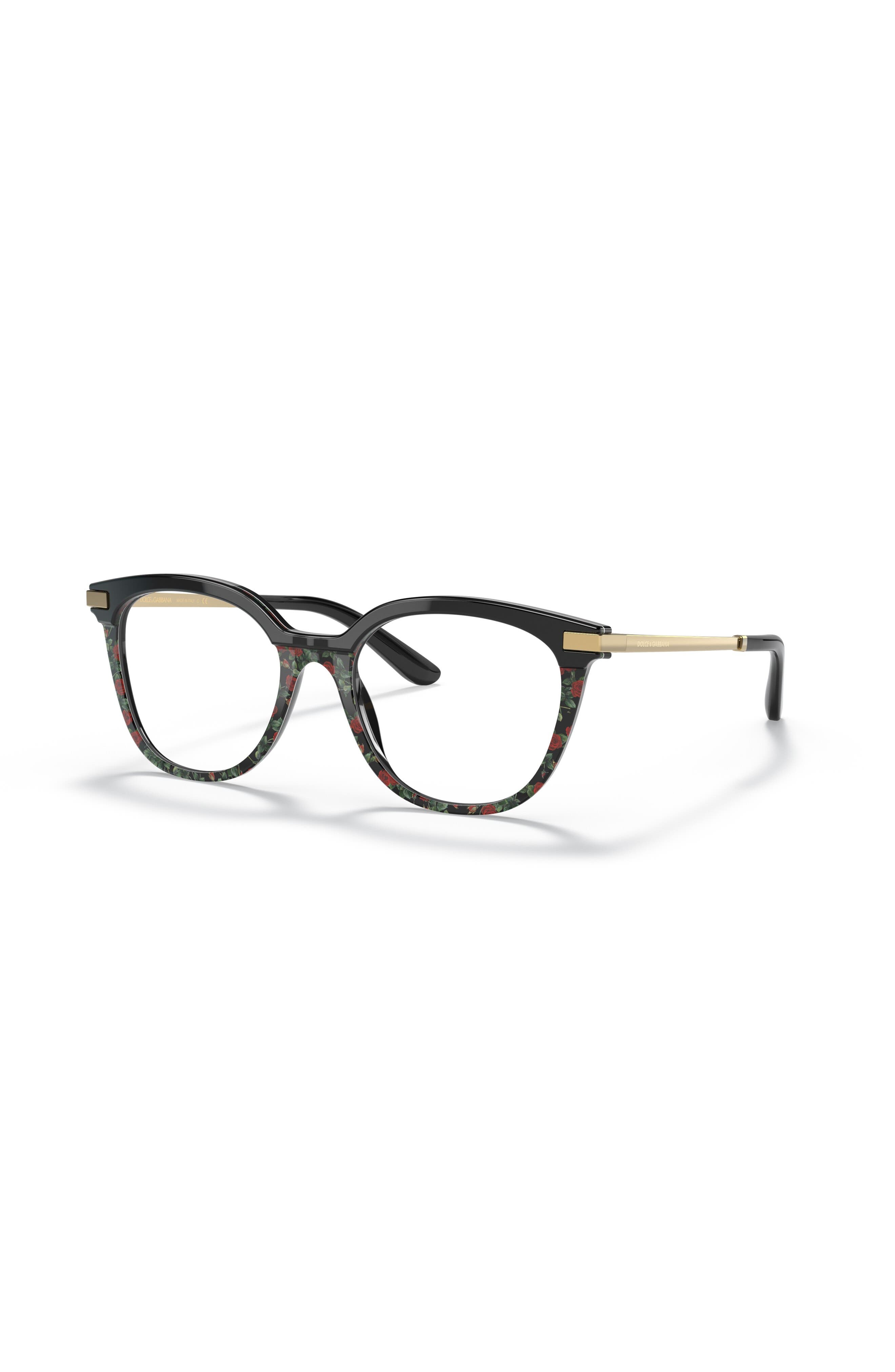 Dolce & Gabbana Dolce&gabbana 52mm Phantos Optical Glasses In Black