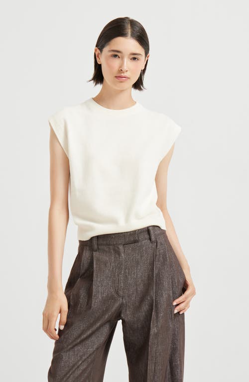 Brunello Cucinelli Cashmere Sweater In White