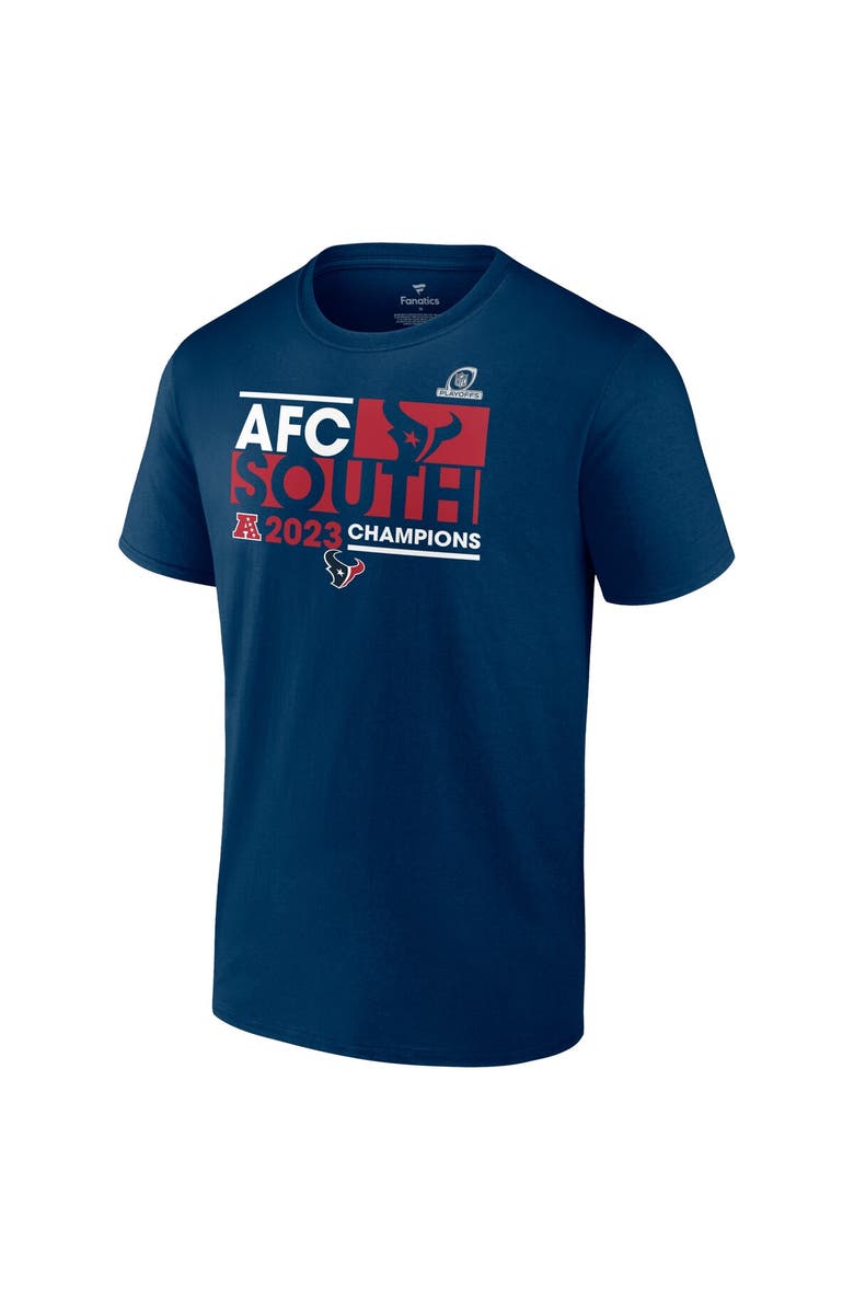 FANATICS Men's Fanatics Branded  Navy Houston Texans 2023 AFC South Division Champions Conquer T-Shirt, Alternate, color, 