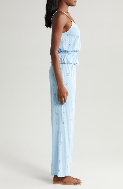 Honeydew Clear Skies Eyelet Jersey Camisole Pajamas In Blue