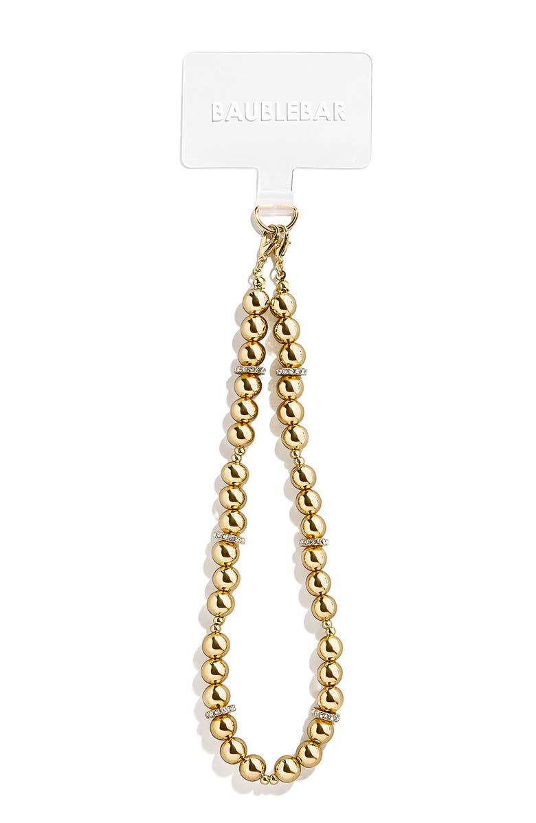 BaubleBar Pisa Pavé Beaded Phone Wrist Strap, Alternate, color, Clear