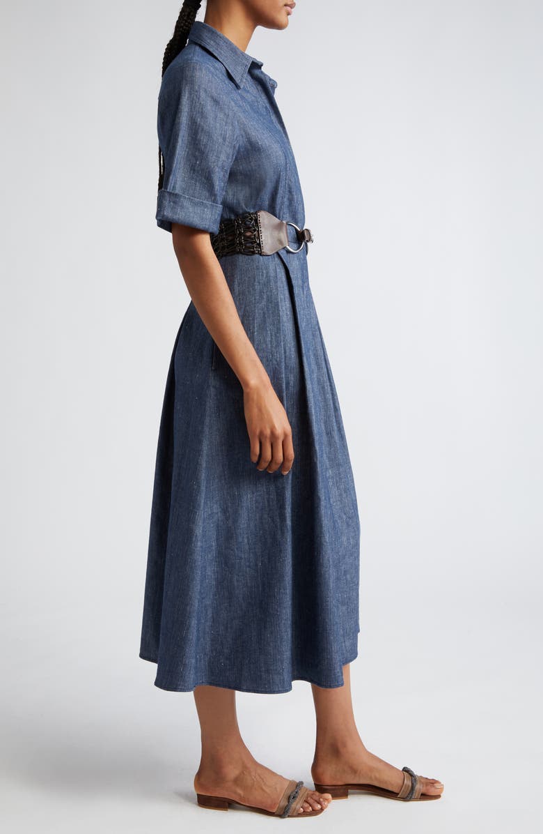 Eleventy Linen Blend Shirtdress, Alternate, color, 