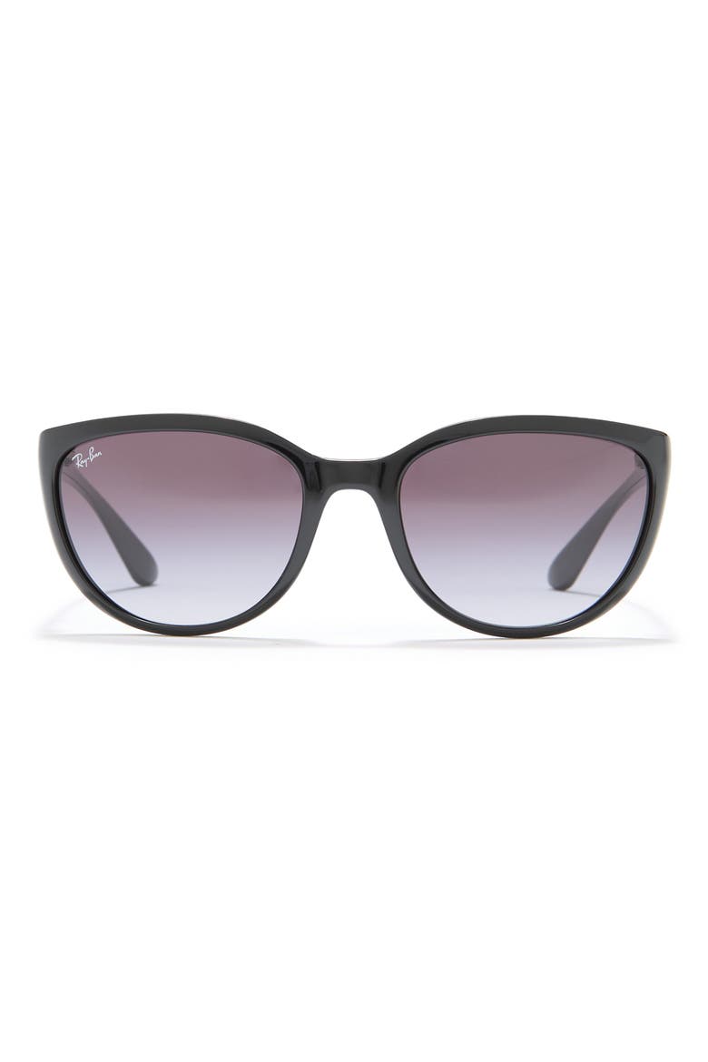 59mm Cat Eye Sunglasses, Main, color, BLACK
