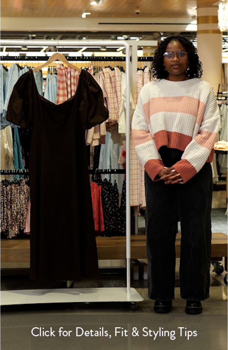 Merlena Puff Sleeve Stretch Cotton Maxi Dress, sales video thumbnail