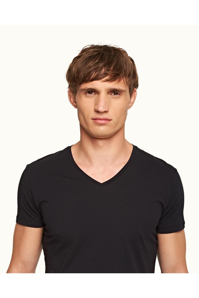 Ob V Tailored Fit V-neck T-Shirt, Alternate, color, BLACK