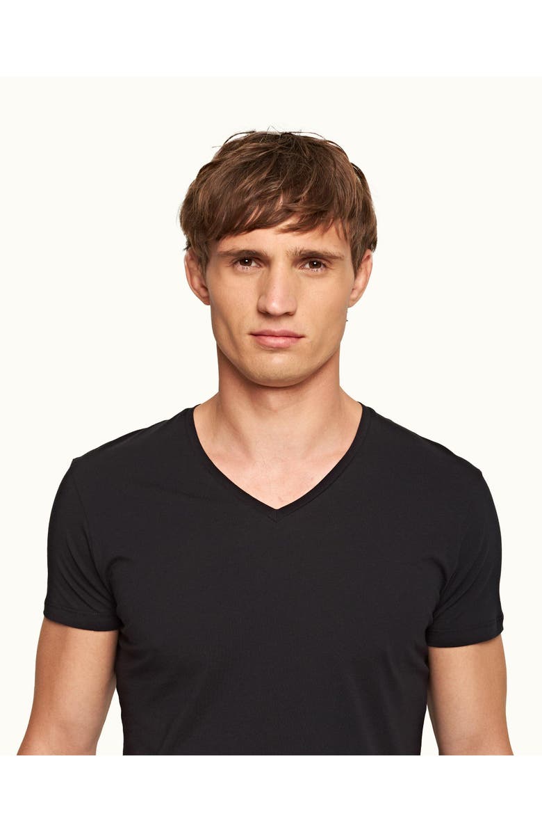 Orlebar Brown Ob V Tailored Fit V-neck T-Shirt, Alternate, color, Black