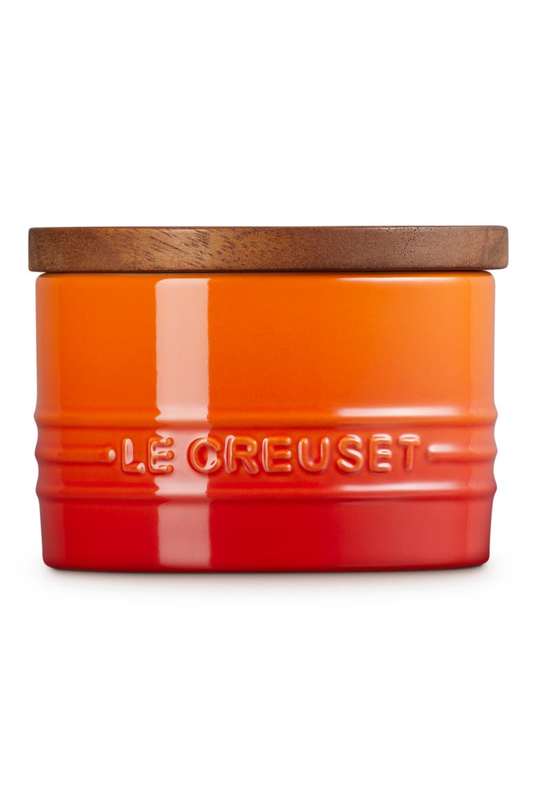 Signature Stoneware 7-Ounce Storage Canister, Alternate, color, FLAME