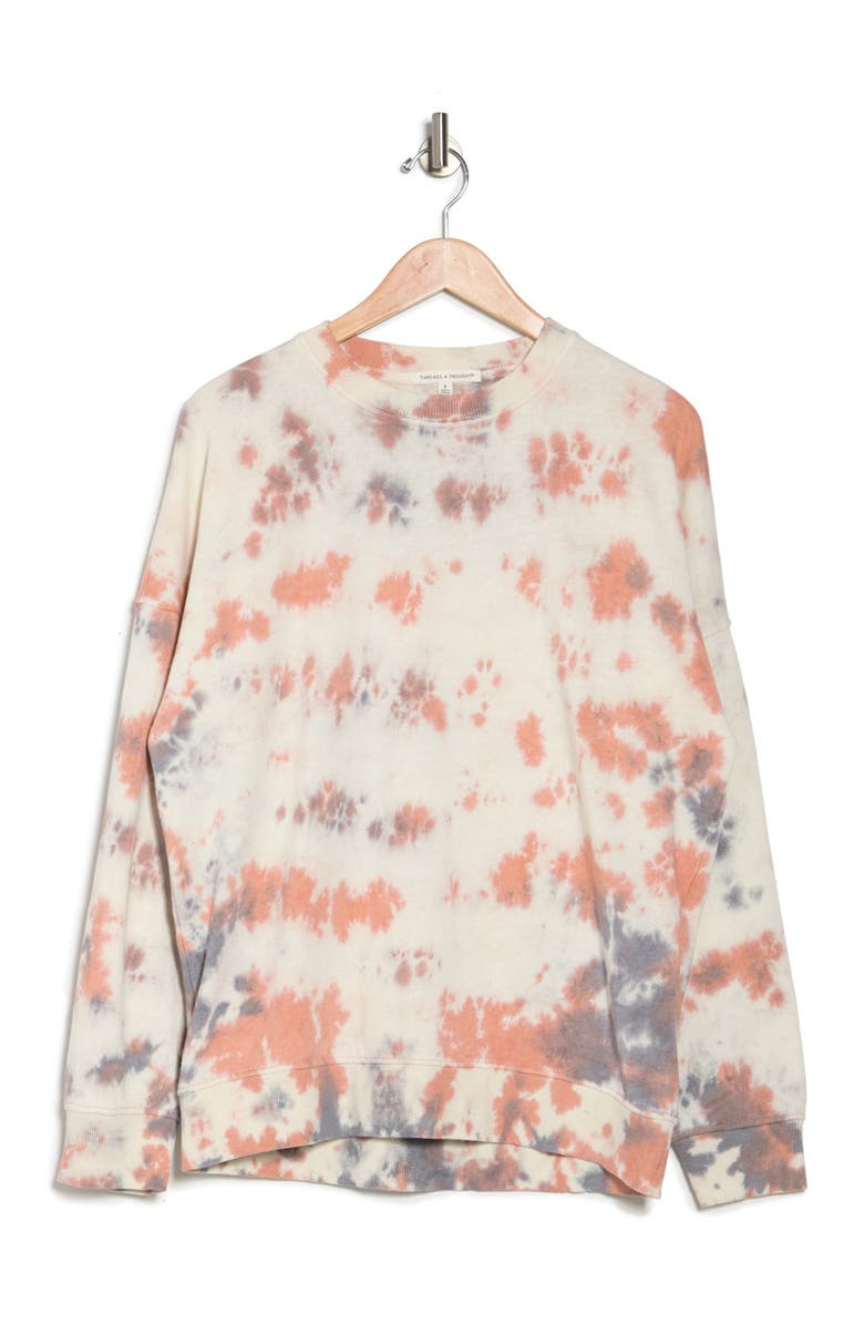 Threads 4 Thought Cathy Tie-Dye Crew Neck Boyfriend Pullover, Alternate, color,