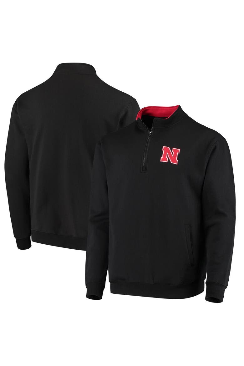 Men's Colosseum Black Nebraska Huskers Tortugas Logo Quarter-Zip Jacket, Main, color, Black