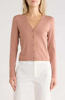 Vince Slim Button Front Wool Bend Cardigan