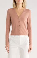Vince Slim Button Front Wool Bend Cardigan
