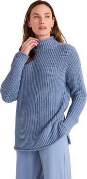 Haven Well Within Organic Cotton Shaker Stitch Roll Neck Sweater