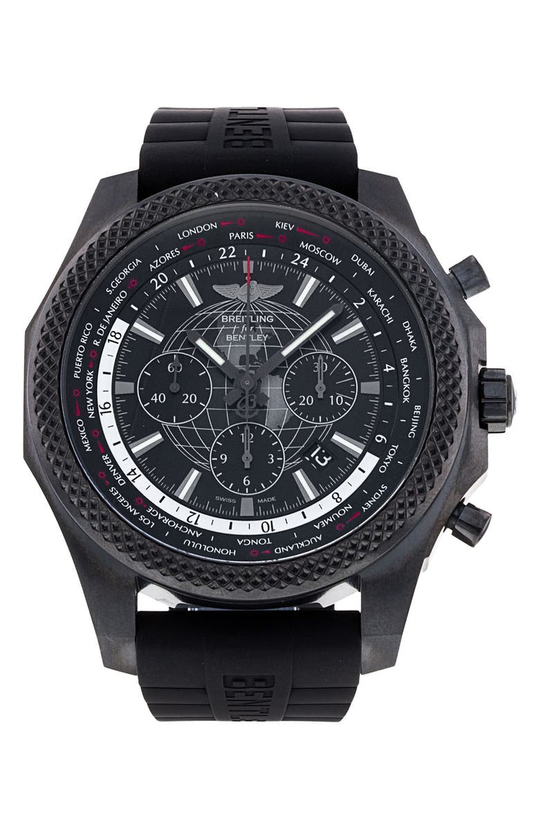 Watchfinder & Co. Breitling Preowned Bentley B05 Unitime Rubber Strap Watch, 49mm, Main, color, 