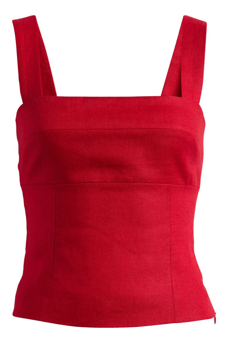Darci Linen Tank, Main, color, LIPSTICK