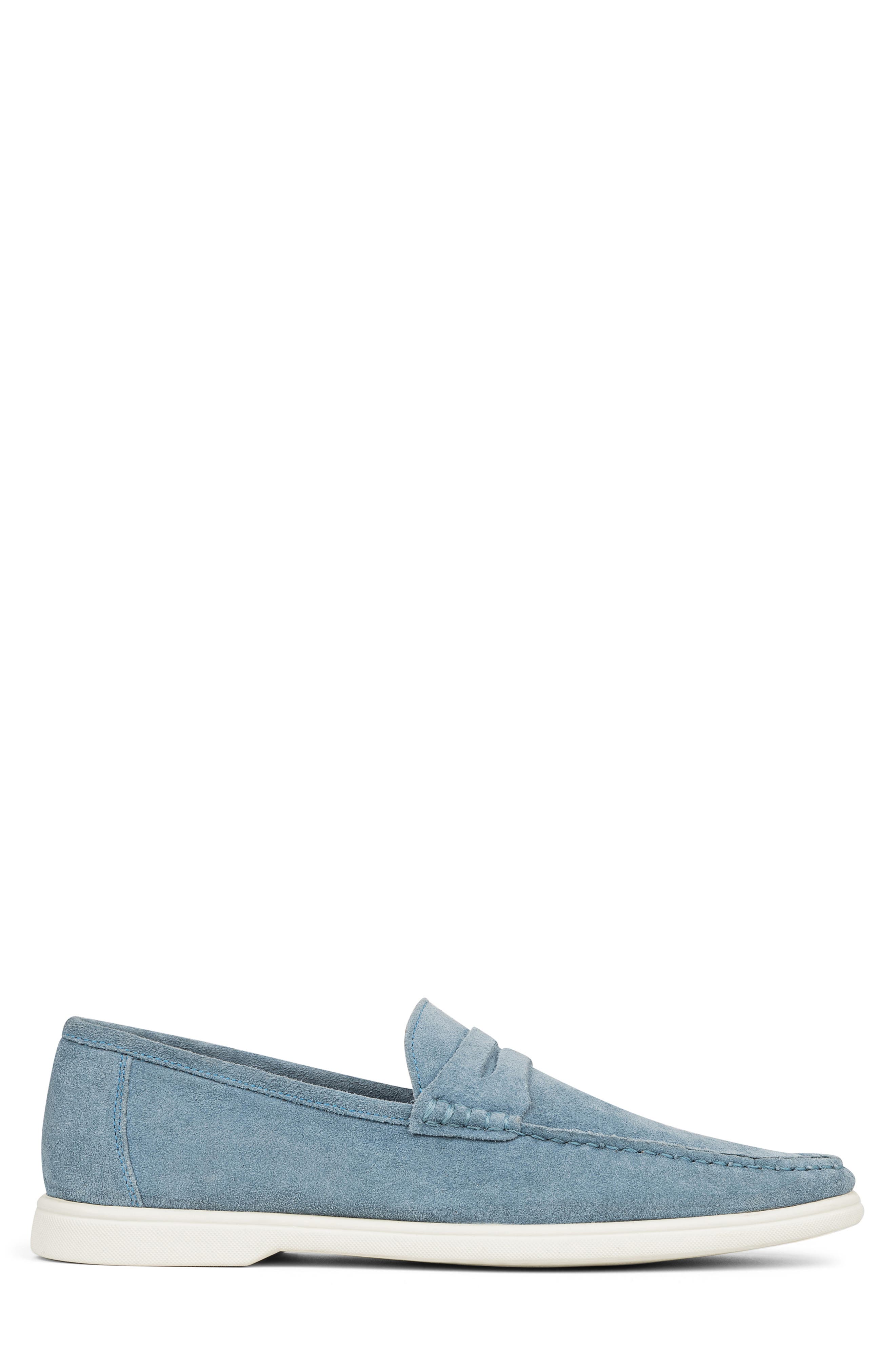 Clive Penny Loafer, Alternate, color, DENIM