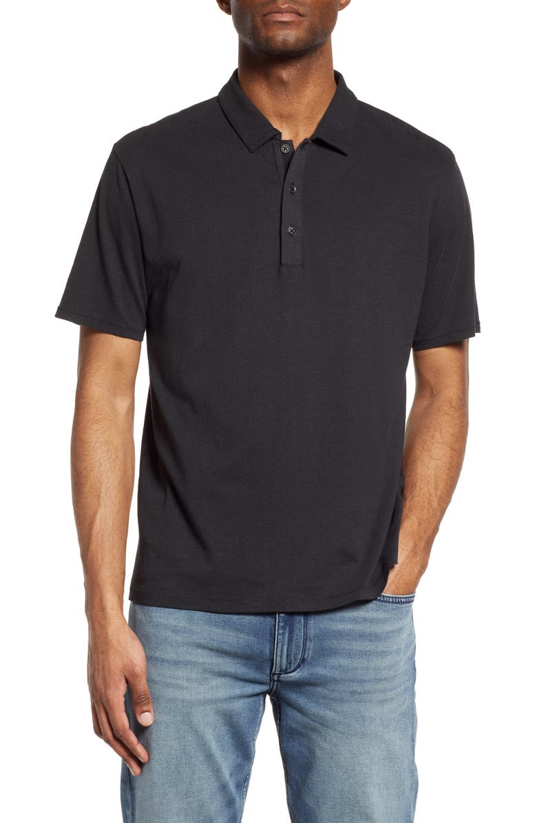 rag & bone Men's Mercer Short Sleeve Linen Blend Polo, Main, color, 
