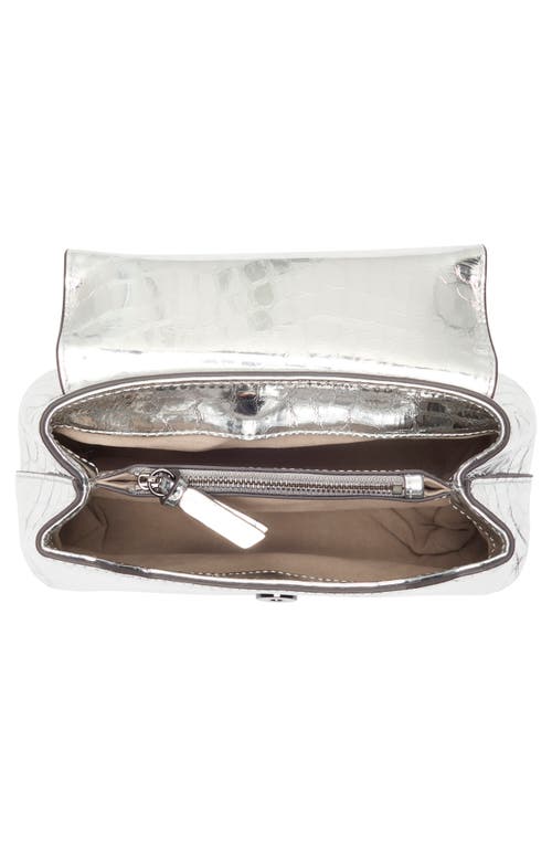 Rag & Bone Realm Flap Crossbody Bag In Silver