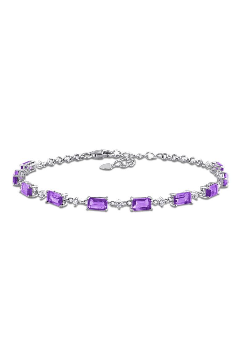 African Amethyst & White Topaz Bracelet, Main, color, PURPLE