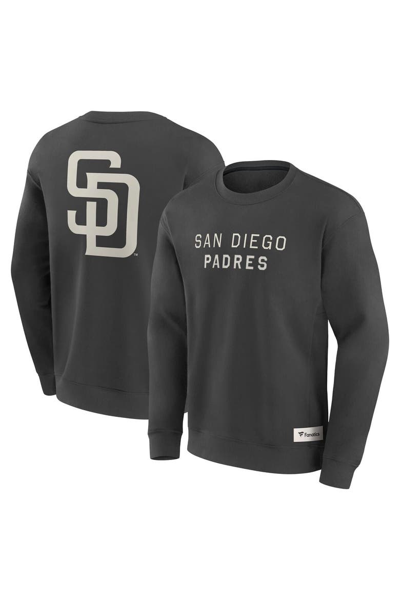 Men's Fanatics Charcoal San Diego Padres Elements Future Ground Lettering Pullover Sweatshirt, Main, color, Charcoal