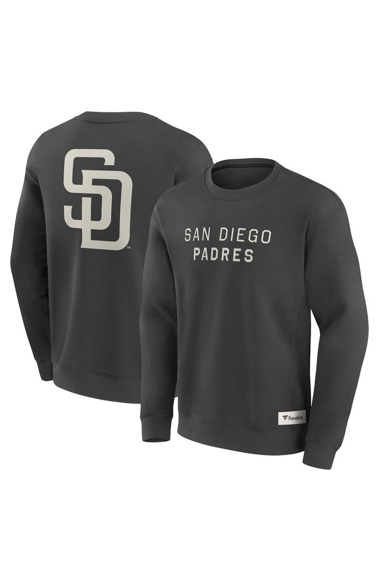 FANATICS Men's Fanatics Charcoal San Diego Padres Elements Future Ground Lettering Pullover Sweatshirt, Main, color, Charcoal