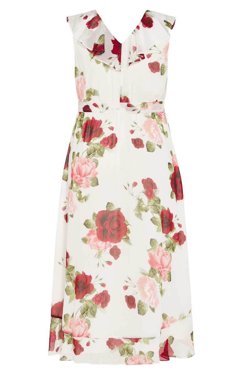 City Chic Ella Jane Metallic Stripe Maxi Dress, Alternate, color, Dolce Ivory