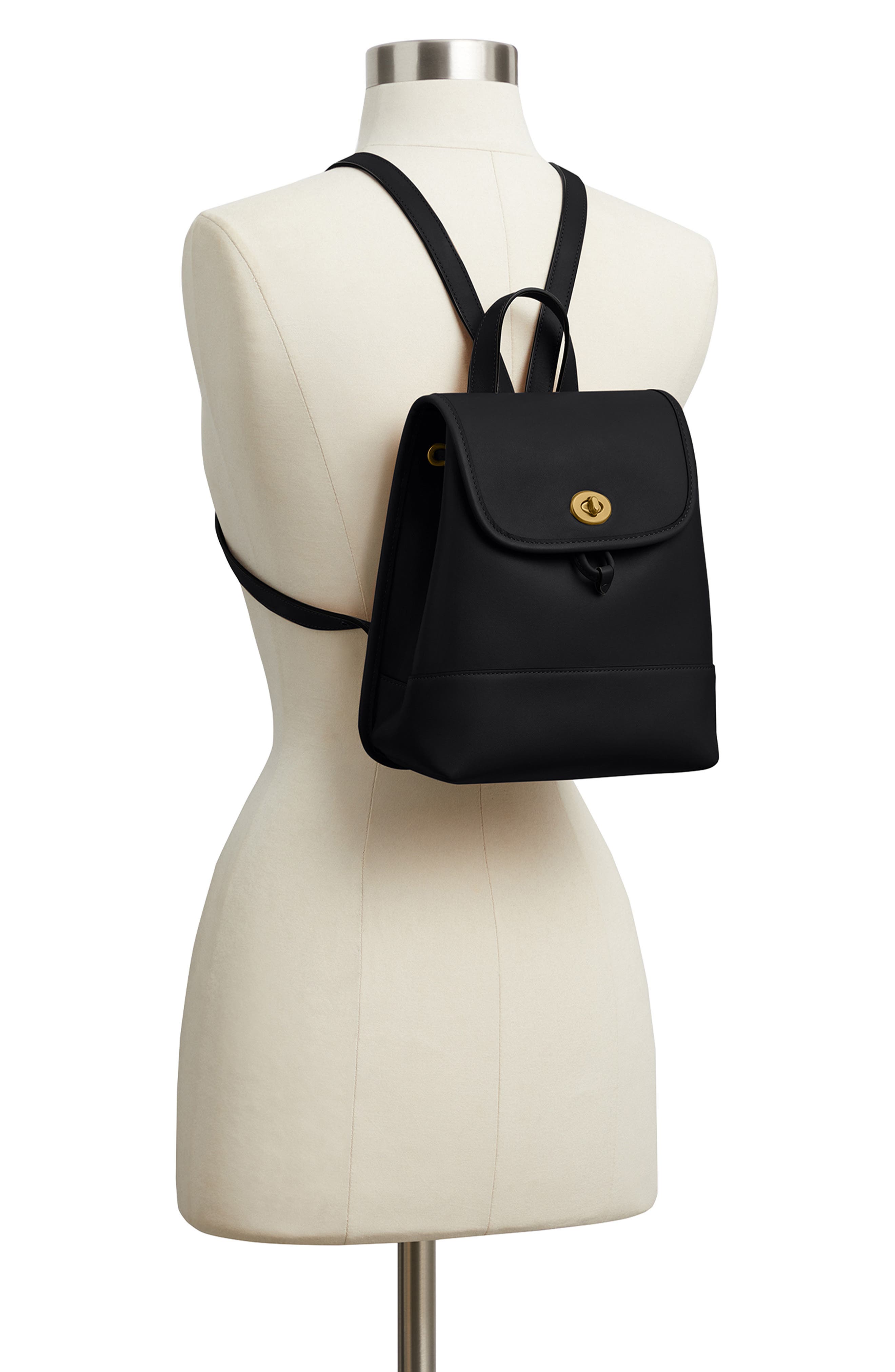 COACH Turnlock Glovetanne Leather Backpack, Alternate, color, 