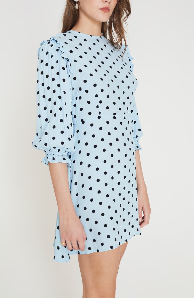 Faithfull the Brand Edwina Polka Dot Minidress, Alternate, color, 