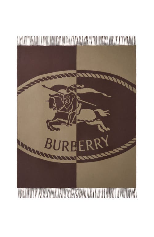 Burberry Knight Stamp Wool Blanket In Multi