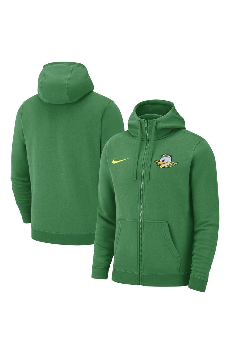 Nike Men's Nike Green Oregon Ducks Club Full-Zip Hoodie, Main, color, 