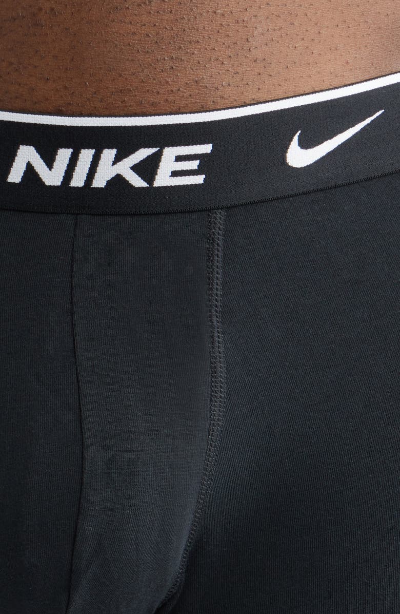 Nike Dri-FIT Essential Assorted 3-Pack Stretch Cotton Boxer Briefs, Alternate, color, Black