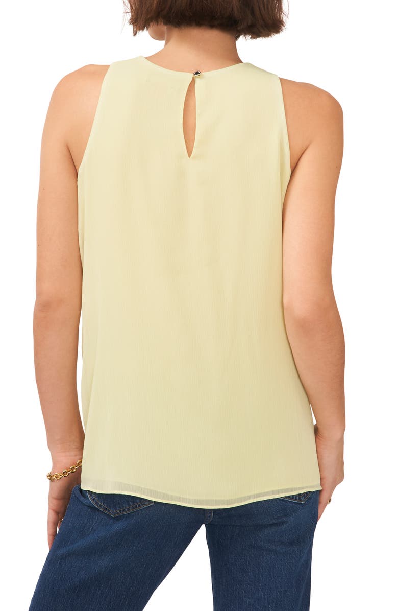 Vince Camuto Shirred Neck Sleeveless Chiffon Blouse, Alternate, color, 
