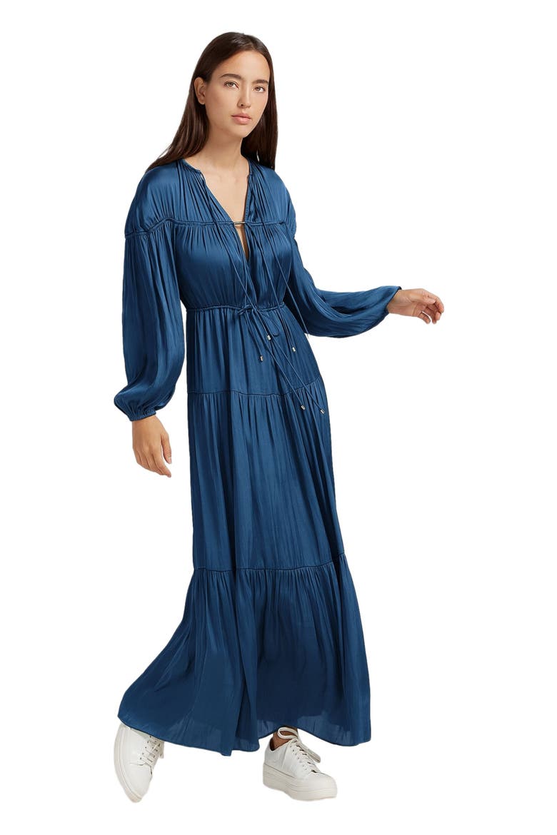 Window Seat Tiered Maxi Dress, Main, color, Blue