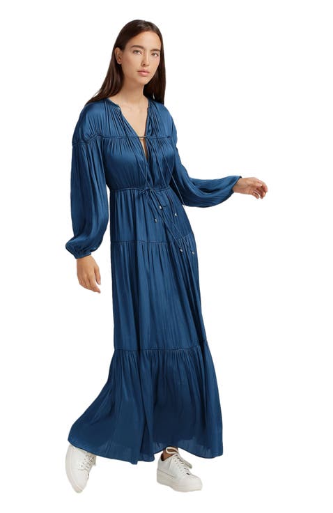 Window Seat Tiered Maxi Dress