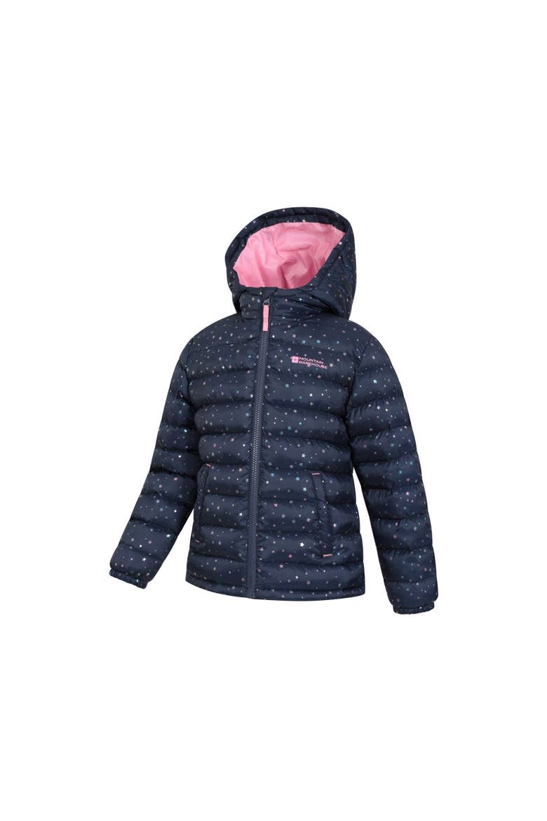 Childrens/Kids Seasons Stars Padded Jacket, Alternate, color, Blue and White