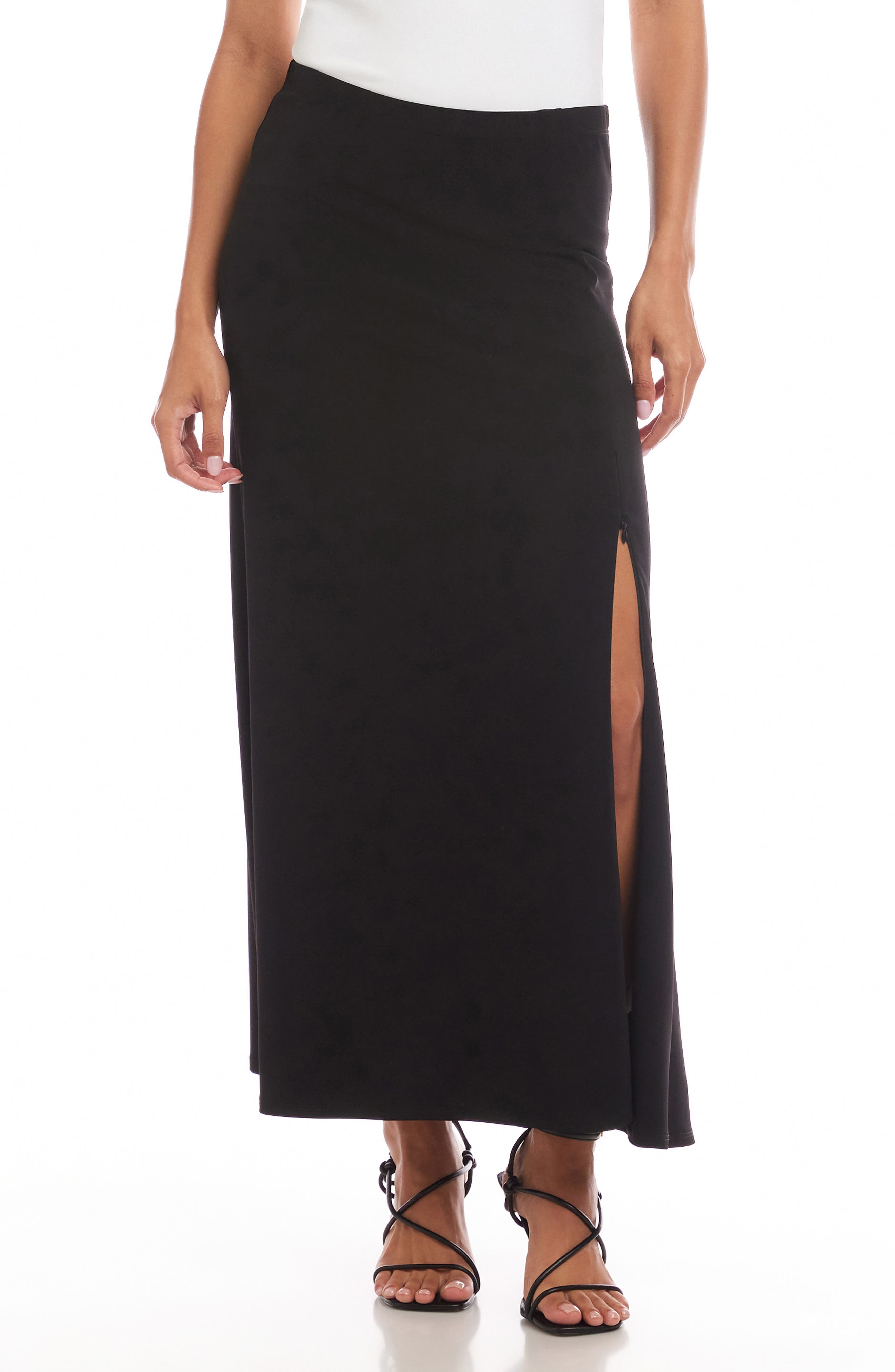 Travel Jersey Adjustable Zip Maxi Skirt (Women) | Nordstrom